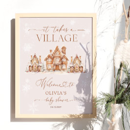 Det tar en välkomsthälsning för Village Winter Bab Poster