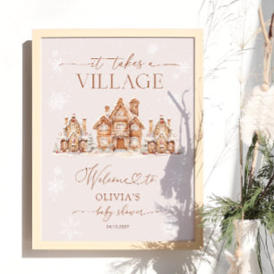 Det tar en välkomsthälsning för Village Winter Bab Poster