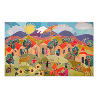 Det tar ett VIllage Fototryck