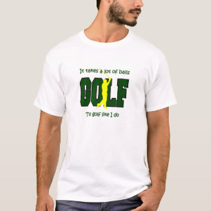 Det tar mycket bollar till Golf som jag gör T-shirt