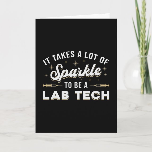 Det tar mycket Gnistra LAB Tech Laboratory Gift Kort (Framsida)