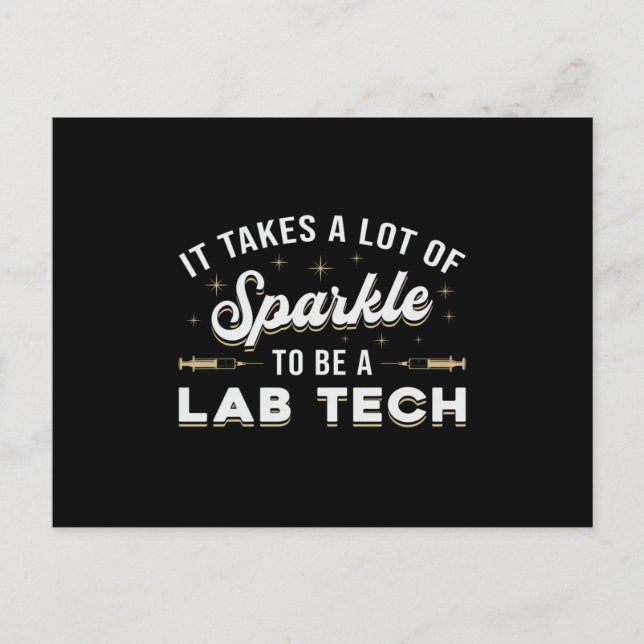 Det tar mycket Gnistra LAB Tech Laboratory Gift Vykort (Framsida)