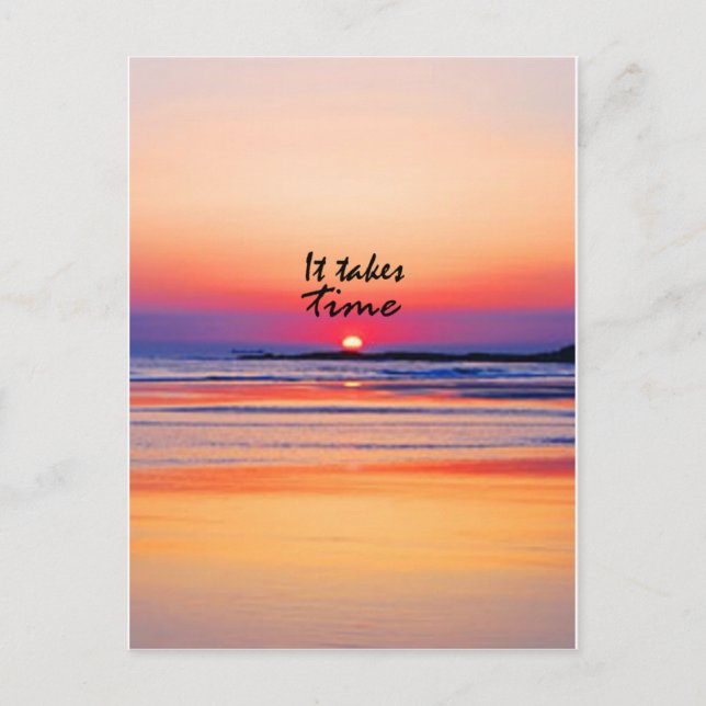 Det tar tid vykort (Framsida)