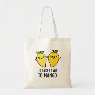 Det tar två till Mango Funny Dancing Fruit Pun Tygkasse