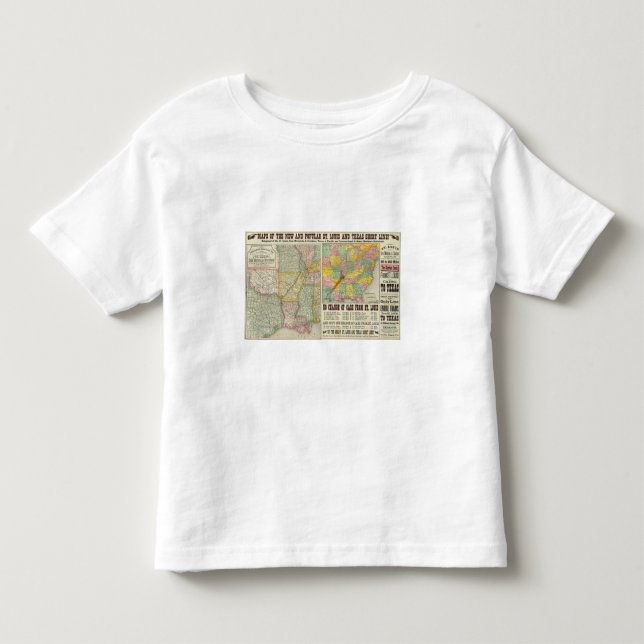 Det Texas kort fodrar Tee Shirt (Framsida)