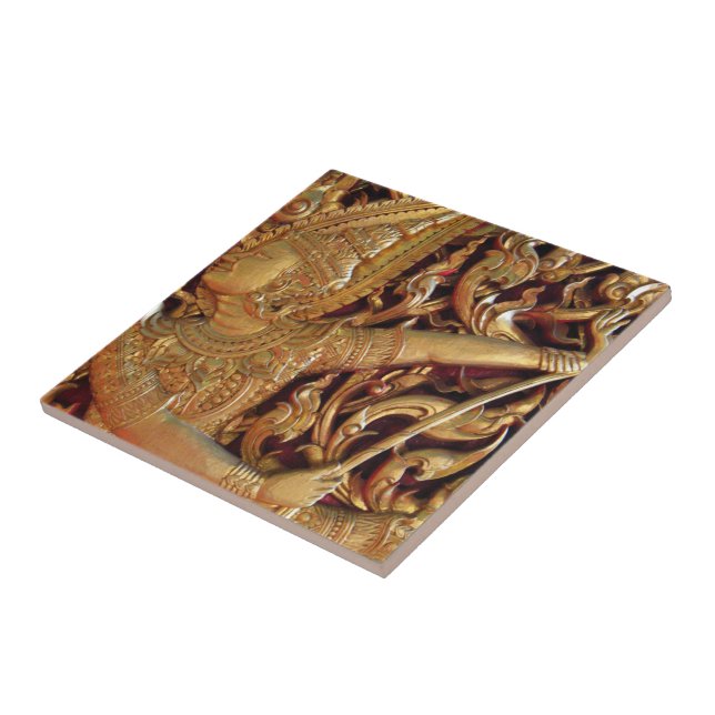 Det thailändska buddistiska tempelet specificerar kakelplatta (Sidan)