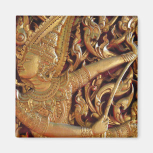 Det thailändska buddistiska tempelet specificerar magnet