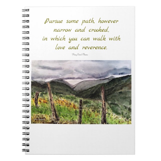 Det Thoreau livcitationstecknet landskap den Anteckningsbok (Framsidan)