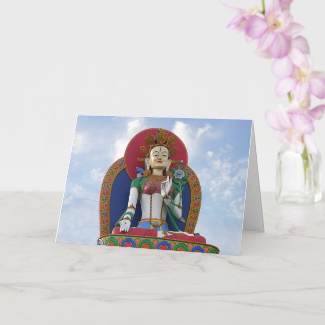 Det tibetanska vita Tara of Ensenada - kort (Orkide)
