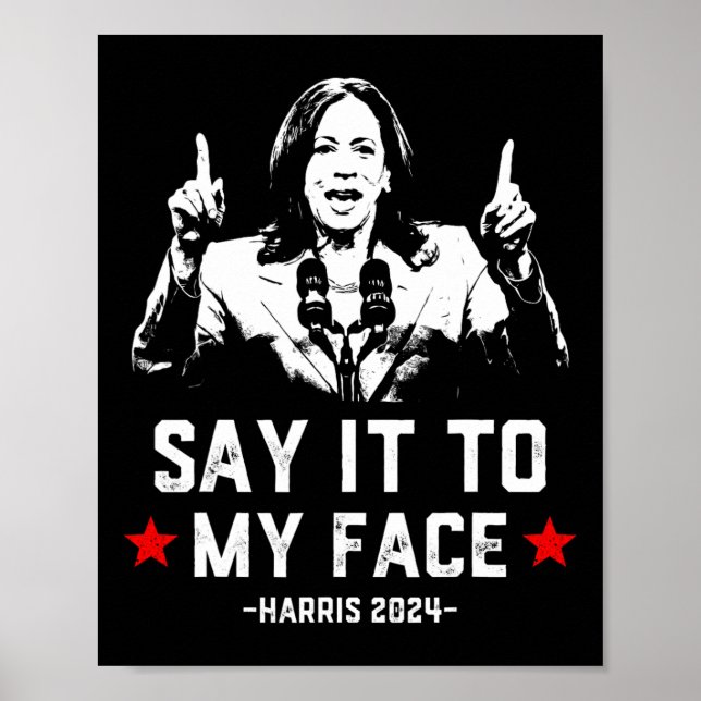 Det till min Ansikte-nolla som röstar Kamala Harri Poster (Framsidan)