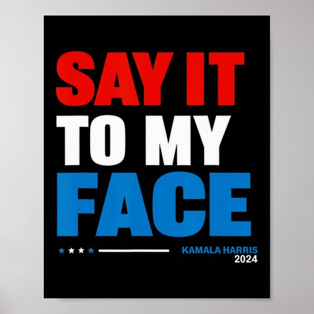 Det till presidentvalet i min Ansikte Kamala Harri Poster (Framsidan)