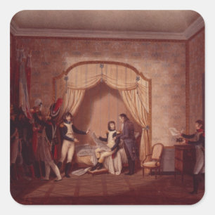 Det tillfångatagna flaggor i Montenegro och Cossar Fyrkantigt Klistermärke