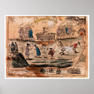 Det Tittar glaset för 1787 av Amos Doolittle Poster