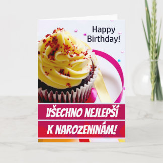 Det tjeckiska födelsedagskortet Všechno Nejlepší K Kort