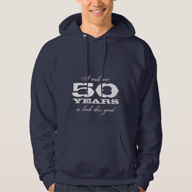 Det tog 50 år för att se denna bra sweatshirt med luva (Framsida)