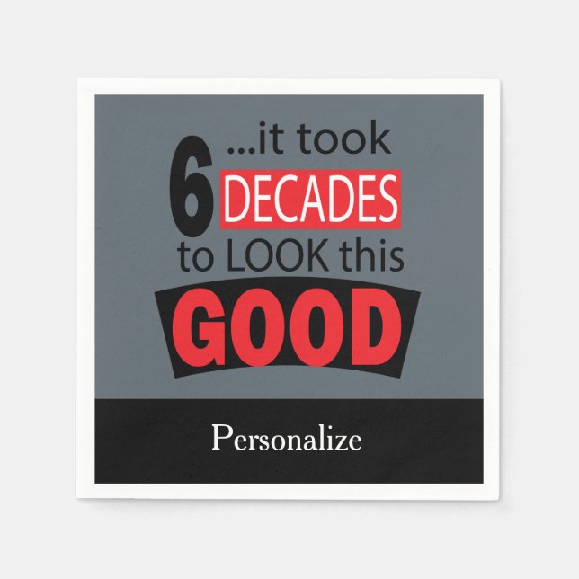 Det tog sex decennier att se på den här Bran - Grå Pappersservett (Framsidan)