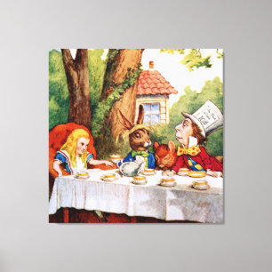 Det tokiga hatter'sens Teapartyet i Alice i Canvastryck