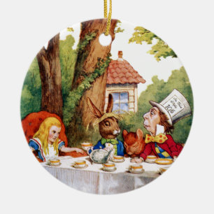 Det tokiga hatter'sens Teapartyet i underland Julgransprydnad Keramik