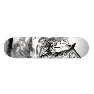 Det tokiga hatter'sens Teapartyet Old School Skateboard Bräda 18 Cm