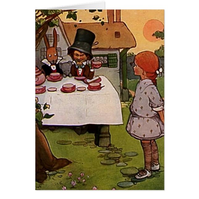 Det tokiga Teapartyet Hälsningskort (Framsidan)