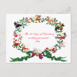 Det tolv Hundarna julkort Helg Vykort