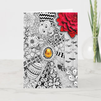 Det tomma hälsningskortet Golden Egg Blank Påsk Helgkort