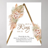 Det torkade Handflatan Löv Pampas Grass satte Ring