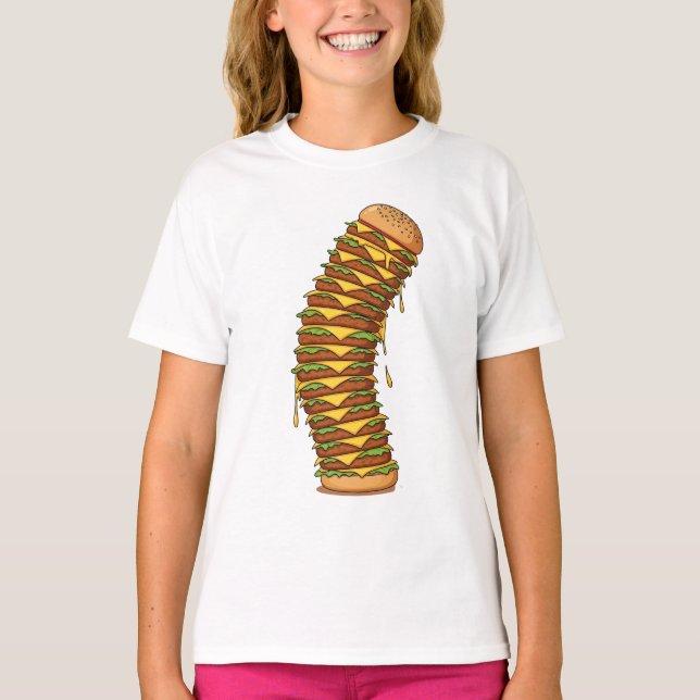 Det Towerande Luta Ostburgar Stack Barn T Shirt (Framsida)