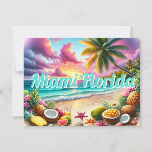 Det tropiska vykortet Miami Florida Vykort