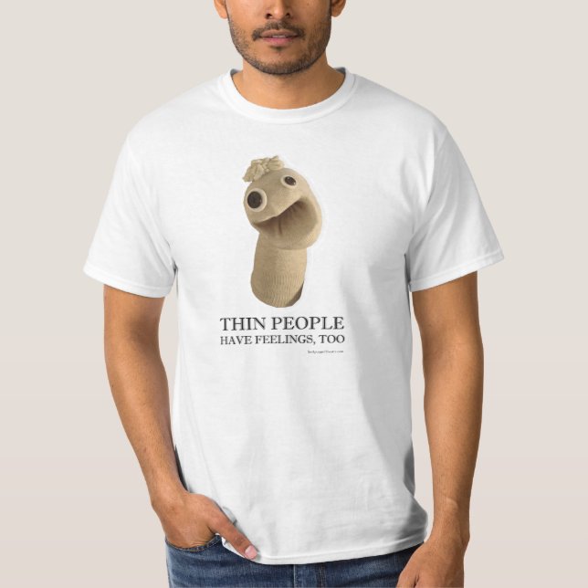 Det tunna folket har känslor, för t-shirt (Framsida)