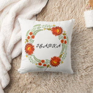 Det ukrainska folkliga blommönstret. Ukrainas anpa Kudde