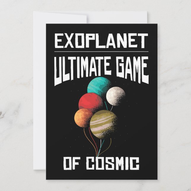 Det ultimata spelet för den kosmetiska exoplaneten inbjudningar (Framsida)