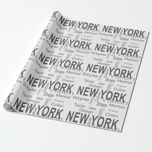 Det underbara Newet York City (typografi) Presentpapper (Utrullad)