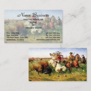 Det Underbara Royalet Buffalo Hunt av Louis Maurer Visitkort