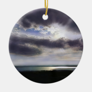 Det underbara sjöar, inga hajar - inget salt - ing julgransprydnad keramik