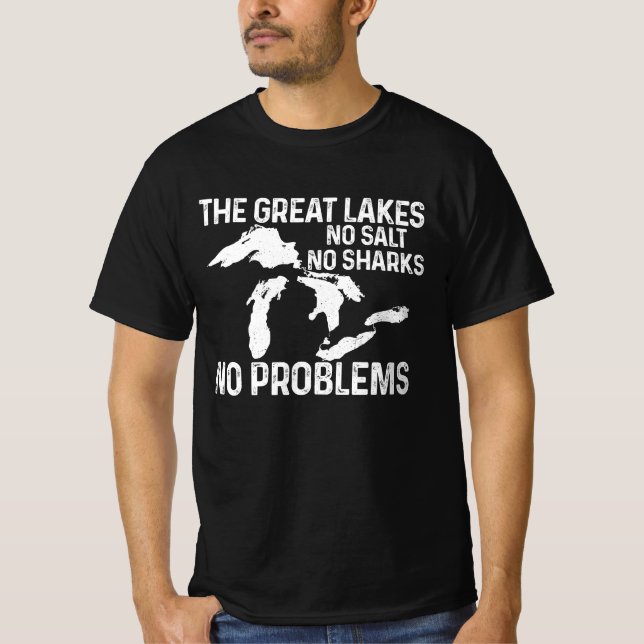 Det Underbara Sjöarna har inget problem med salter T Shirt (Framsida)