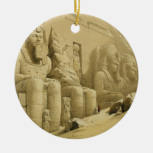 Det underbara tempelet av Abu Simbel, Nubia, från Julgransprydnad Keramik