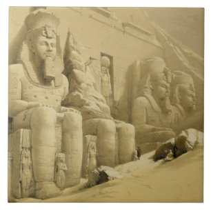 Det underbara tempelet av Abu Simbel, Nubia, från Kakelplatta