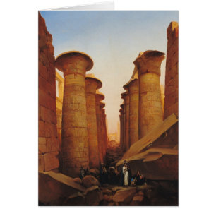 Det underbara tempelet av Amun på Karnak Hälsningskort