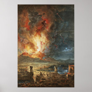 Det underbara utbrott av Mount Vesuvius Poster
