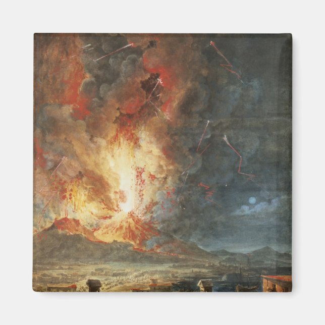 Det Underbara utbrottet av Mt. Vesuvius Magnet (Framsidan)