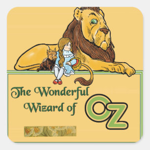 Det underbara Wizardet of Oz Fyrkantigt Klistermärke