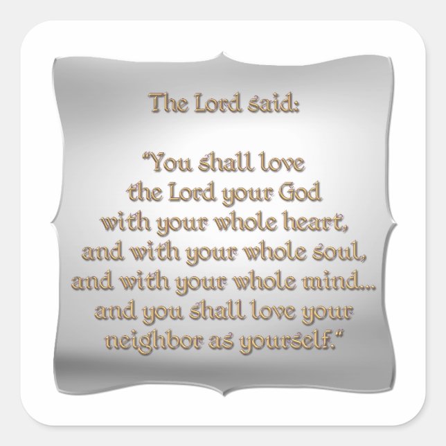 Det Underbarare budskapet Fyrkantigt Klistermärke (Framsida)