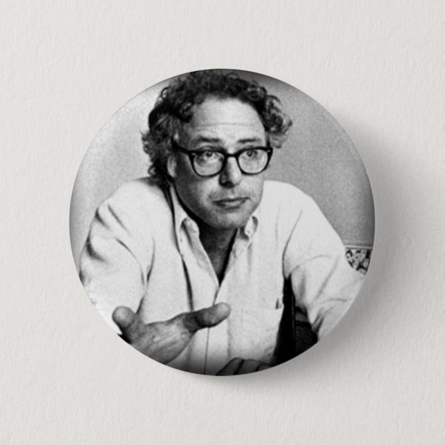 Det unga fotoet för aktivistBernie slipmaskiner Knapp (Framsida)