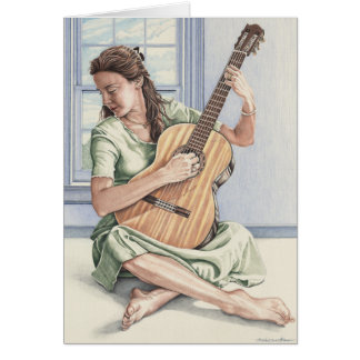 Det unga gitarristkortet hälsningskort