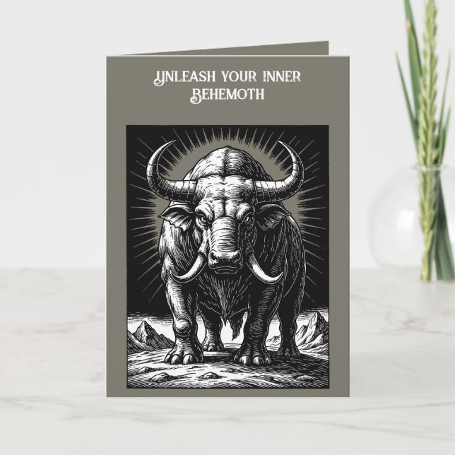 Det uråldriga odjuret Behemoth Kort (Framsida)