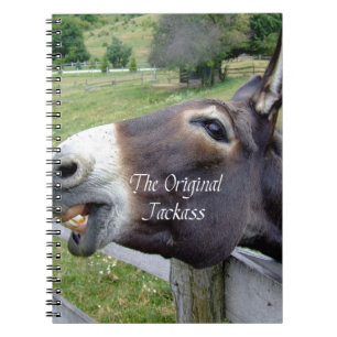 Det ursprungliga Jackass Funny Donkey Mule Farm An Anteckningsbok Med Spiral