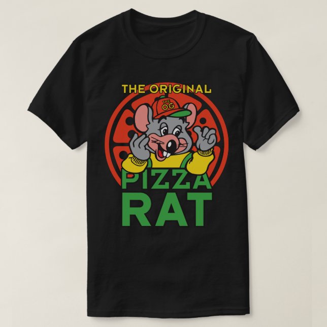 Det ursprungliga Pizza Råtta  T Shirt (Design framsida)