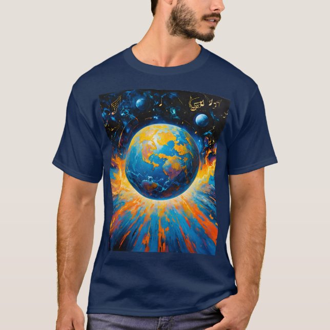 det utrymme som flyttas av musik t shirt (Framsida)