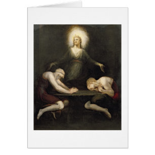 Det utseendemässigt av Kristus på Emmaus, 1792 Hälsningskort